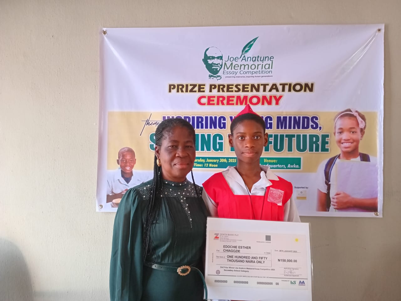 Joe Anatune Memorial Essay competition 2025